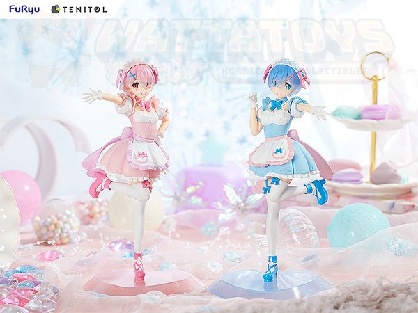 PREORDER - FURYU Corporation - Re:ZERO Starting Life in Another World - TENITOL Yumekawa Maid Rem & Ram Set With Bonus