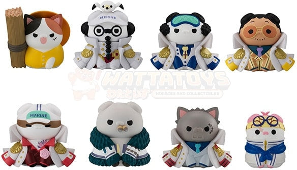 PREORDER - MEGAHOUSE - ONE PIECE - box of 8 pcs - MEGA CAT PROJECT ONE PIECE Nyan Piece Nyan! Ver. Luffy VS Marines