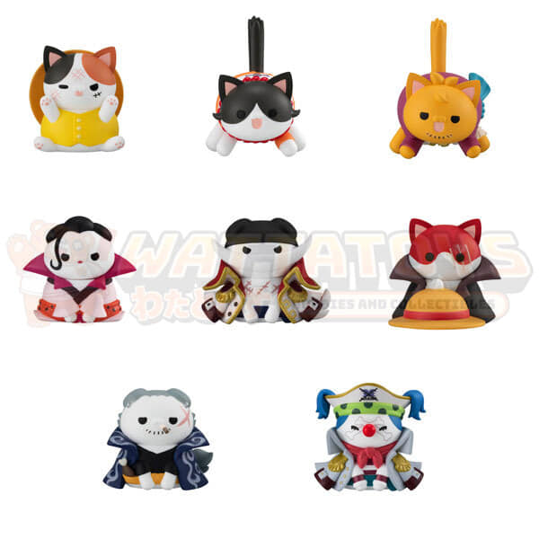 PREORDER - MEGAHOUSE - ONE PIECE - BOX OF 8 MEGA CAT PROJECT ONE PIECE Nyan Piece Nyan! Ver. Luffy & Paramount War of Marineford