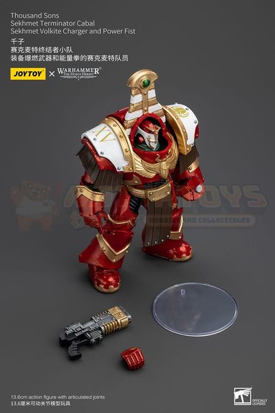 PREORDER - JOYTOY - WARHAMMER 40K - 1/18 Scale - Thousand Sons Sekhmet Terminator Cabal Sekhmet Volkite Charger And Power Fist