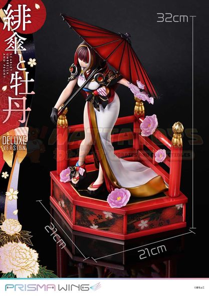 PRE-ORDER - Prime 1 Studios - fuzichoco original Illustration - 1/7 PRISMA WING Scarlet Umbrella and Peony Deluxe Version
