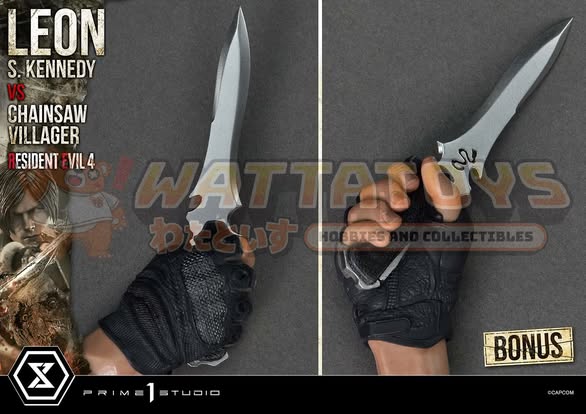 PRE-ORDER - PRIME1 STUDIOS - Resident Evil 4 - Ultimate Premium Masterline Resident Evil 4 Leon S. Kennedy versus Chainsaw Villager Bonus Version
