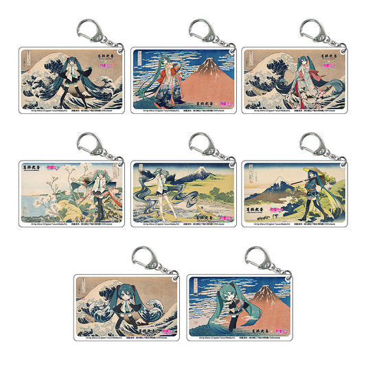 [PRE-ORDER] Presence Co., LTD. Katsushika Hokusai x Hatsune Miku Clear Acrylic Keychain