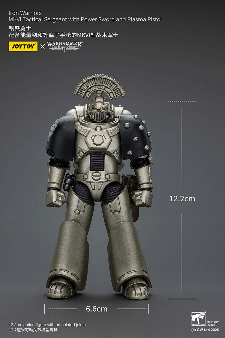 [PRE-ORDER] JoyToy Iron Warriors MKVI Tactical Sergeant with Power Sword and Plasma Pistol (2026)