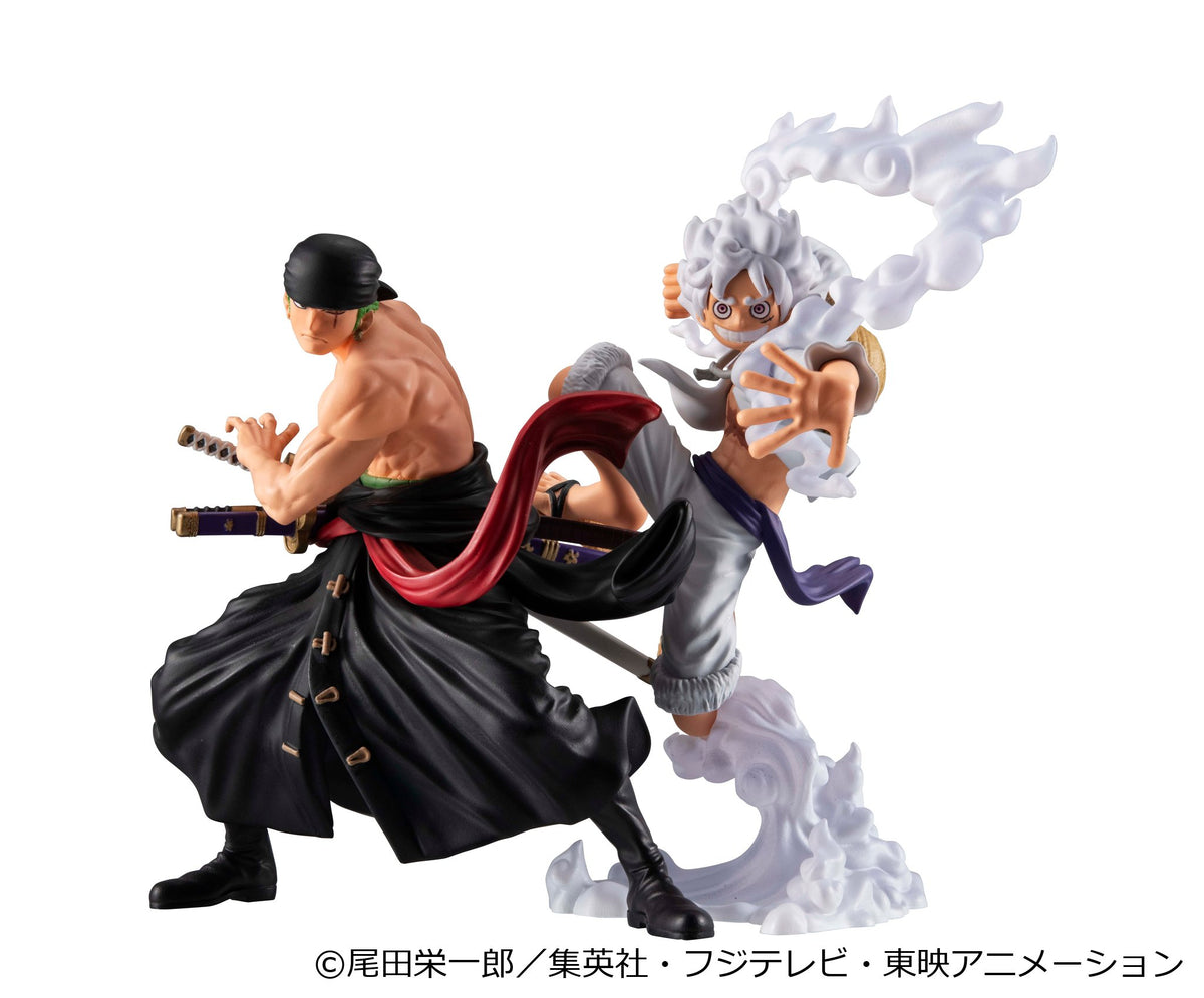 [PRE-ORDER] Megahouse WALLSTAR ONE PIECE Monkey D. Luffy GEAR5 & Roronoa Zoro set [with gift]