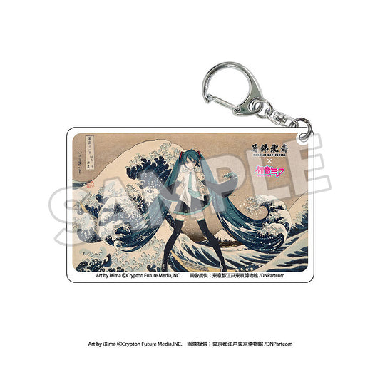 [PRE-ORDER] Presence Co., LTD. Katsushika Hokusai x Hatsune Miku Clear Acrylic Keychain