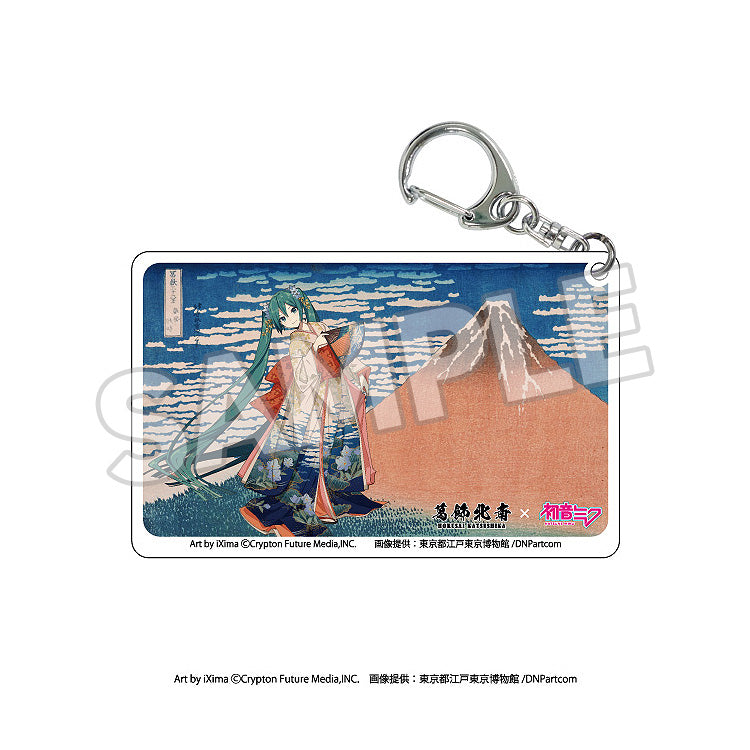 [PRE-ORDER] Presence Co., LTD. Katsushika Hokusai x Hatsune Miku Clear Acrylic Keychain