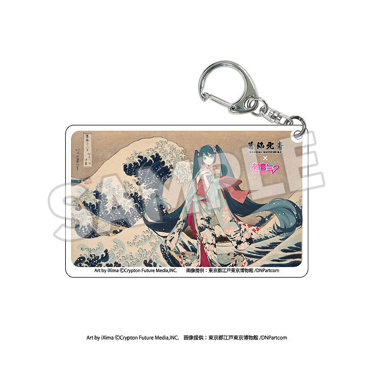 [PRE-ORDER] Presence Co., LTD. Katsushika Hokusai x Hatsune Miku Clear Acrylic Keychain