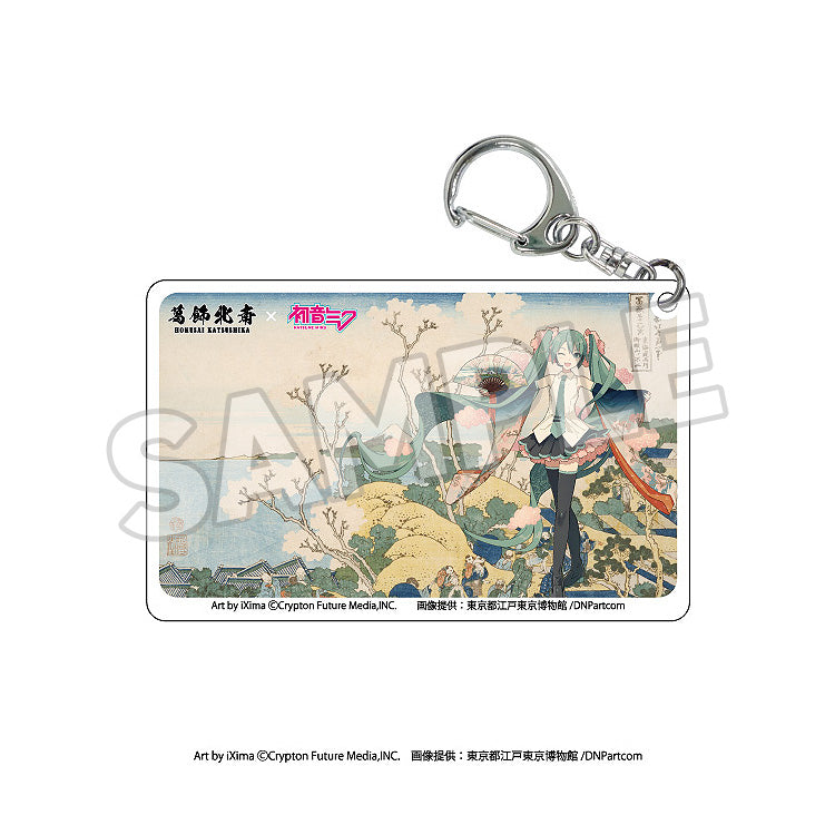 [PRE-ORDER] Presence Co., LTD. Katsushika Hokusai x Hatsune Miku Clear Acrylic Keychain
