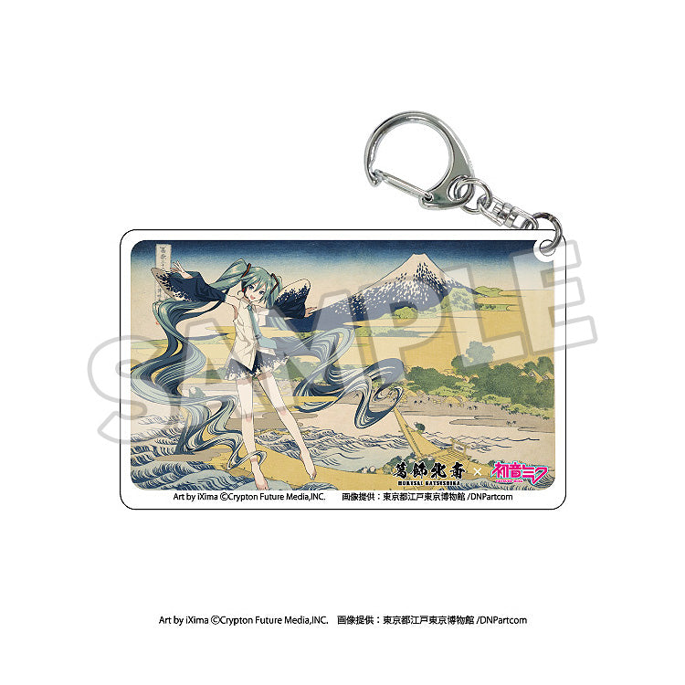 [PRE-ORDER] Presence Co., LTD. Katsushika Hokusai x Hatsune Miku Clear Acrylic Keychain