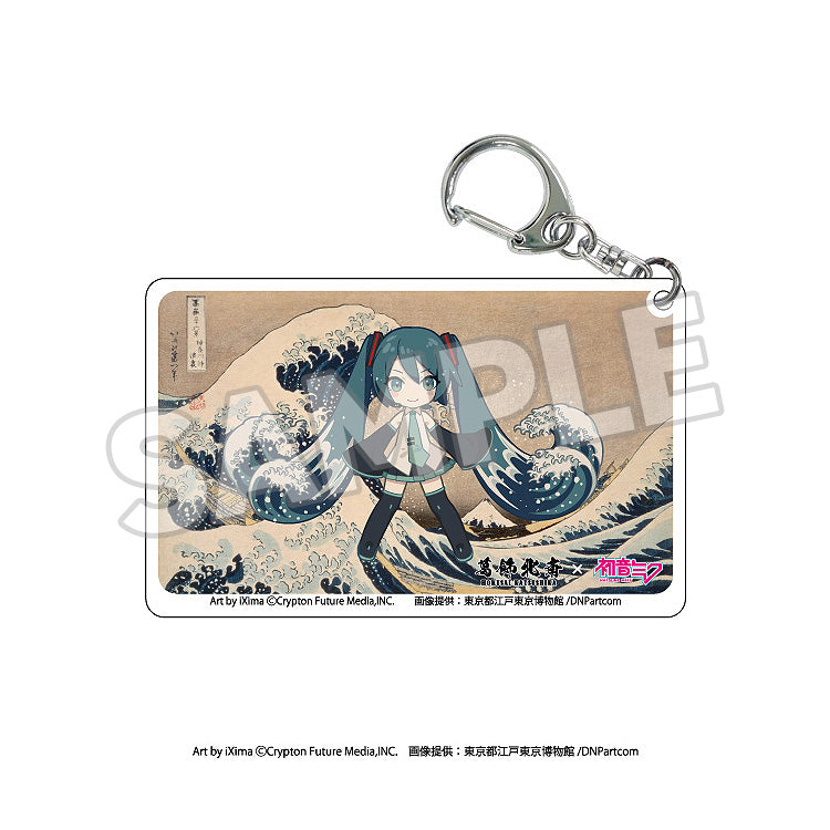 [PRE-ORDER] Presence Co., LTD. Katsushika Hokusai x Hatsune Miku Clear Acrylic Keychain