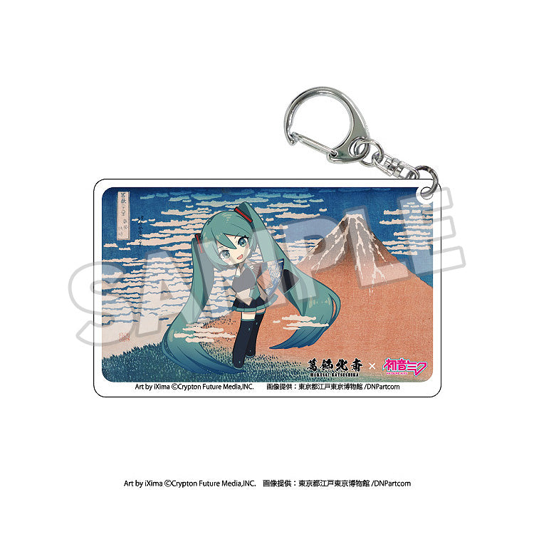 [PRE-ORDER] Presence Co., LTD. Katsushika Hokusai x Hatsune Miku Clear Acrylic Keychain
