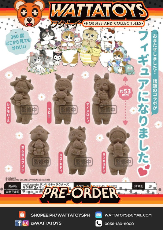 PRE ORDER- Kitan Capsule Toy - Mofusand x Sanrio Characters Cat (BOX OF 20 PCS)
