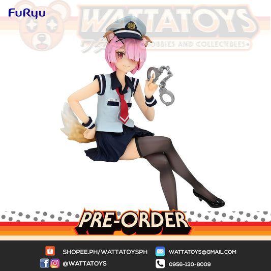 PRE ORDER- FURYU - Re:ZERO -Starting Life in Another World-　Noodle Stopper Figure -Ram Police Officer Cap with Dog Ears-