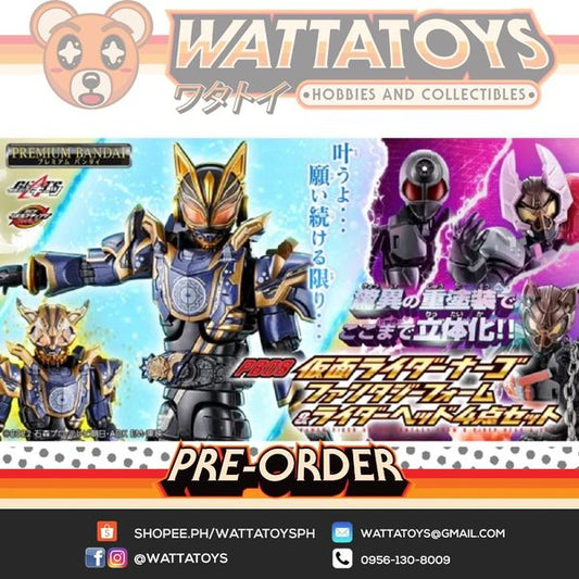 PRE ORDER- BANDAI - Kamen Rider Geats - Revolve Change Figure PB08 Kamen Rider Na-Go Fantasy Form & Rider Head 4 Set