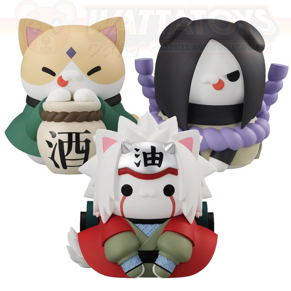 PRE ORDER - MEGAHOUSE - NARUTO - MEGA CAT PROJECT Nyanto! The Big Nyaruto Series - The sannin set (with gift)