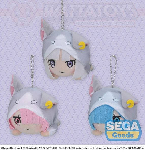 PRE ORDER - SEGA - Re:ZERO -Starting Life in Another World - NESOBERI (Lay-Down) - MP Plush - Emilia & Ram & Rem -The Great Spirit Pack (re-run)