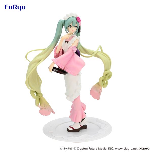 PRE ORDER - FURYU PRIZE - Hatsune Miku - Exceed Creative Figure - Matcha Green Tea Parfait Cherry Blossom ver.