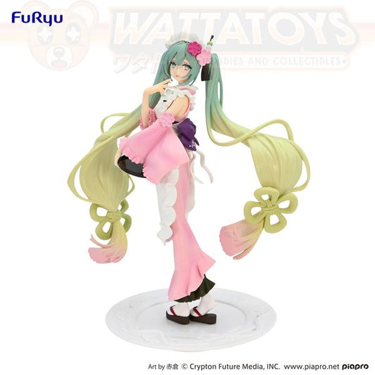 PRE ORDER - FURYU PRIZE - Hatsune Miku - Exceed Creative Figure - Matcha Green Tea Parfait Cherry Blossom ver.