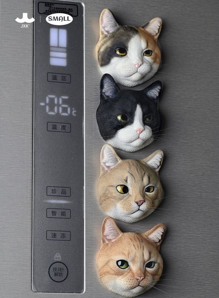 JXK - Cat head fridge magnets