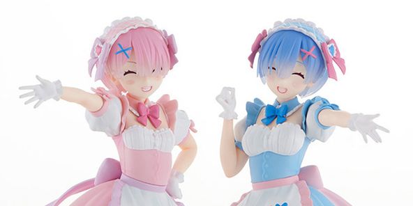 PREORDER - FURYU Corporation - Re:ZERO Starting Life in Another World - TENITOL Yumekawa Maid Rem & Ram Set With Bonus