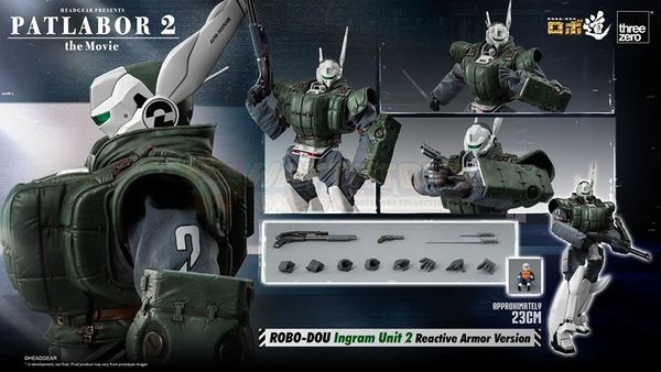 PREORDER - THREE ZERO - Patlabor 2: The Movie - ROBO-DOU Ingram Unit 2 Reactive Armor Version