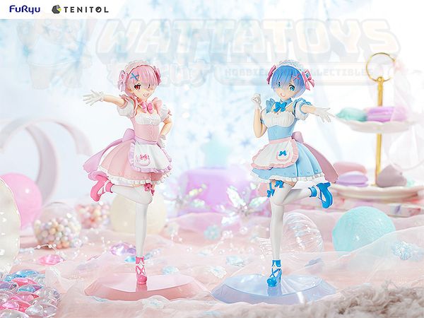 PREORDER - FURYU Corporation - Re:ZERO Starting Life in Another World - TENITOL Yumekawa Maid Rem & Ram Set With Bonus