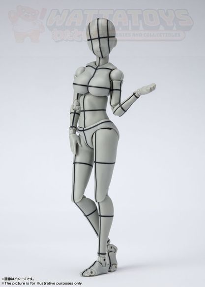 PREORDER - Bandai - S.H.Figuarts Body-Chan Kentaro Yabuki Edition Wireframe (Gray Color Ver.) (Reissue)