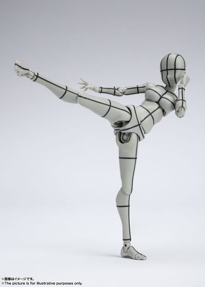 PREORDER - Bandai - S.H.Figuarts Body-Chan Kentaro Yabuki Edition Wireframe (Gray Color Ver.) (Reissue)