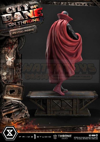 PREORDER -  Prime 1 Studios - Throne Legacy Batman (Comics) - 1/4 scale Throne Legacy Batman (Comics) City of Bane Psycho-Pirate (Concept design by Carlos D'Anda)