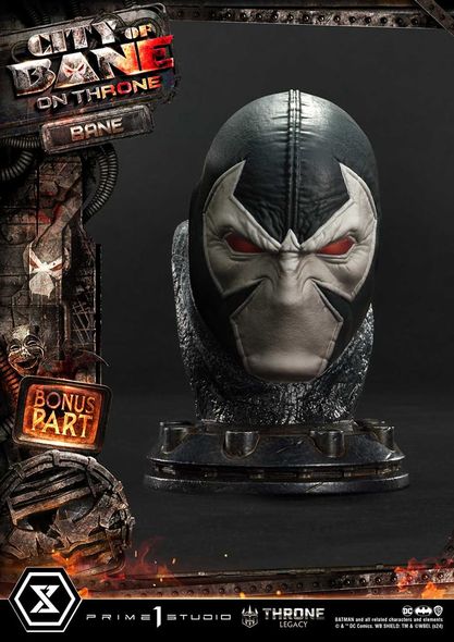 PREORDER -  Prime 1 Studios - Throne Legacy Batman (Comics) - 1/4 scale City of Bane Bane on Throne (Concept design by Carlos D'Anda) DX Version