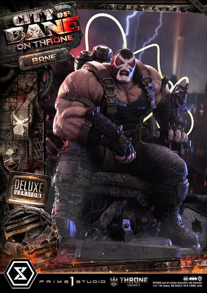 PREORDER -  Prime 1 Studios - Throne Legacy Batman (Comics) - 1/4 scale City of Bane Bane on Throne (Concept design by Carlos D'Anda) DX Version