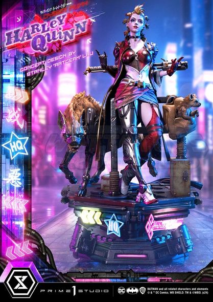 PREORDER -  Prime 1 Studios - Ultimate Premium Masterline Batman (Comics) -1/4 scale Cyberpunk Harley Quinn (Concept design by Stanley "Artgerm" Lau)