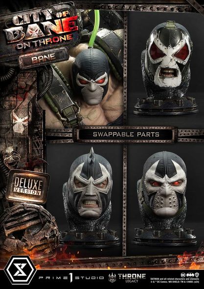 PREORDER -  Prime 1 Studios - Throne Legacy Batman (Comics) - 1/4 scale City of Bane Bane on Throne (Concept design by Carlos D'Anda) DX Version