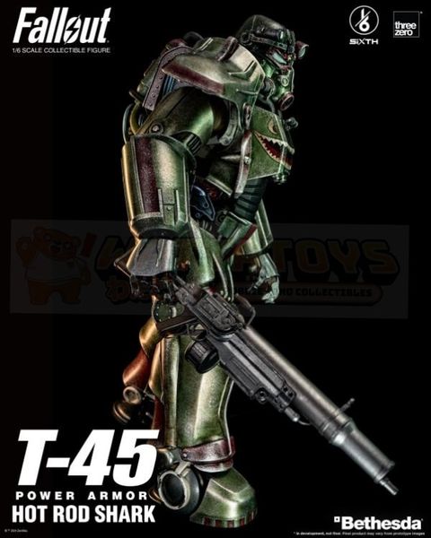 PREORDER - ThreeZero - Fallout - 1/6 T-45 Hot Rod Shark Power Armor