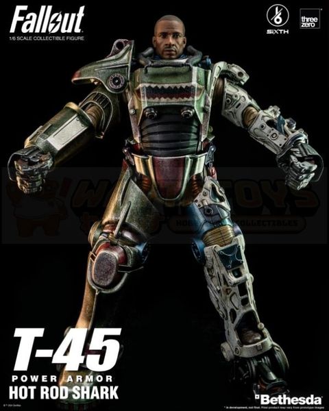 PREORDER - ThreeZero - Fallout - 1/6 T-45 Hot Rod Shark Power Armor