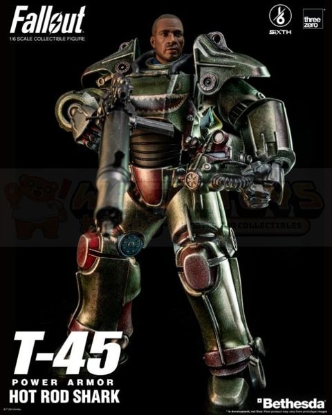 PREORDER - ThreeZero - Fallout - 1/6 T-45 Hot Rod Shark Power Armor