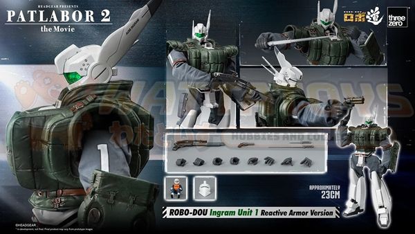 PREORDER - THREE ZERO - Patlabor 2: The Movie - ROBO-DOU Ingram Unit 1 Reactive Armor Version