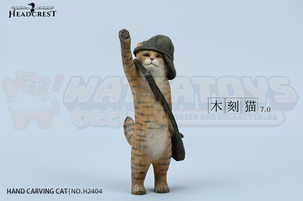 PREORDER - HEADCREST - Cat with Wooden Grain 7.0