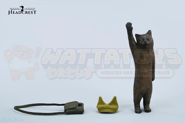 PREORDER - HEADCREST - Cat with Wooden Grain 8.0