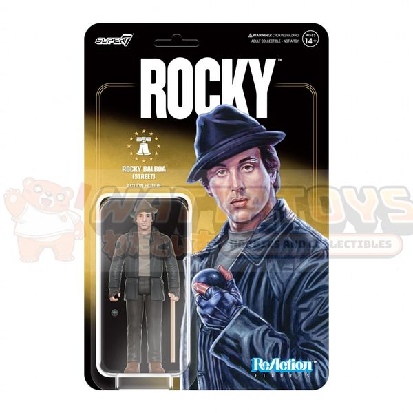 PREORDER - SUPER 7- ROCKY - ROCKY REACTION FIGURES WAVE 03 - ROCKY  STREET (ROCKY I)