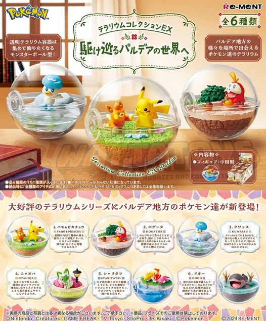 PREORDER - RE-MENT - BOX OF 6 - POKEMON Terrarium EX Paldea