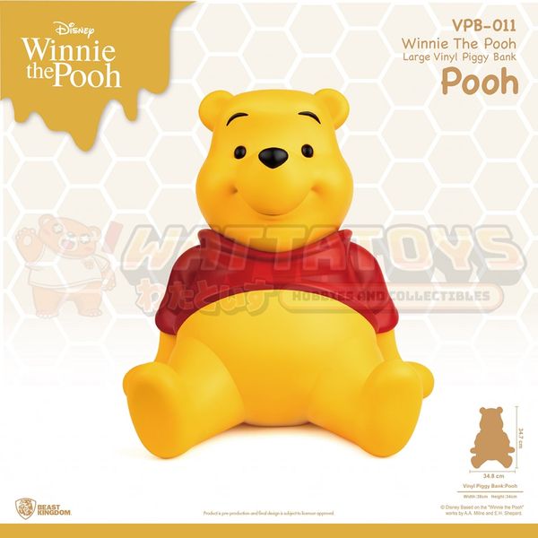 PREORDER - BEAST KINGDOM - DISNEY - Winnie The Pooh - Large Vinyl Piggy Bank: Pooh