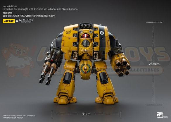 PREORDER - JOYTOY - Imperial Fists Leviathan Dreadnought with Cyclonic Melta Lance and Storm Cannon