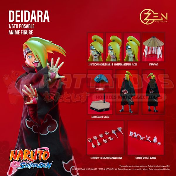 PREORDER - ZEN CREATIONS - NARUTO - 1/6 Scale - Deidara Standard VERSION Poseable Anime Figure