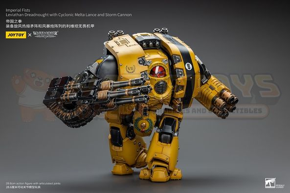 PREORDER - JOYTOY - Imperial Fists Leviathan Dreadnought with Cyclonic Melta Lance and Storm Cannon