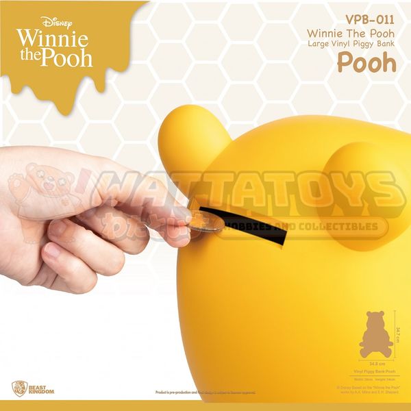 PREORDER - BEAST KINGDOM - DISNEY - Winnie The Pooh - Large Vinyl Piggy Bank: Pooh