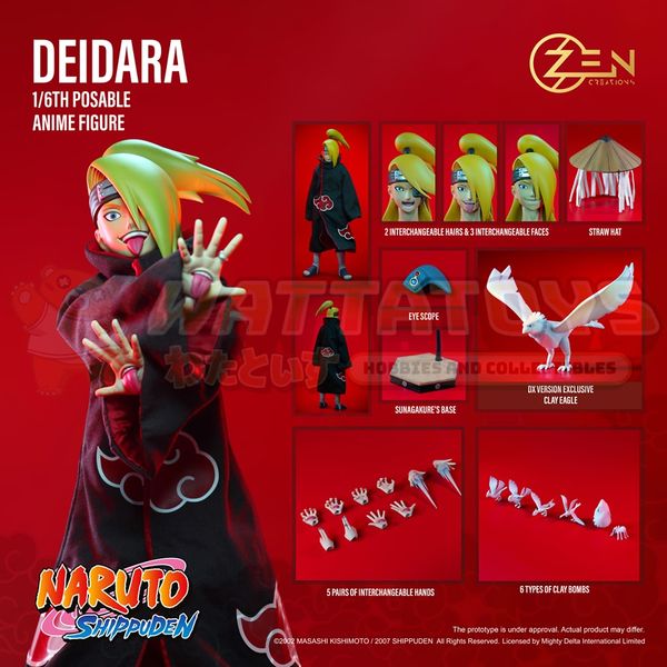 PREORDER - ZEN CREATIONS - NARUTO - 1/6 Scale - Deidara Deluxe Version Poseable Anime Figure