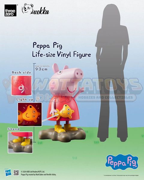 PREORDER - THREE ZERO - Peppa Pig - Life-size Vinyl Figure