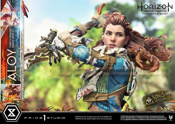 PREORDER - PRIME 1 STUDIOS - HORIZON - 1/4 Scale - Ultimate Premium Masterline Horizon Forbidden West Aloy Tenakth Dragoon Armor Set Bonus Version